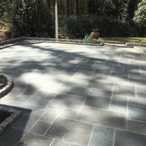 Gray Sequatchie cut pattern installed by The Rock Masonry Company