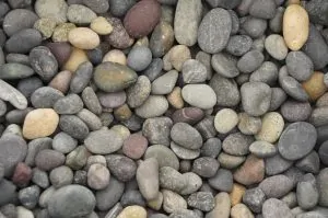 Mixed Color Beach Pebbles Landscaping Supplies from Field Stone Center Inc. in Covington, GA.