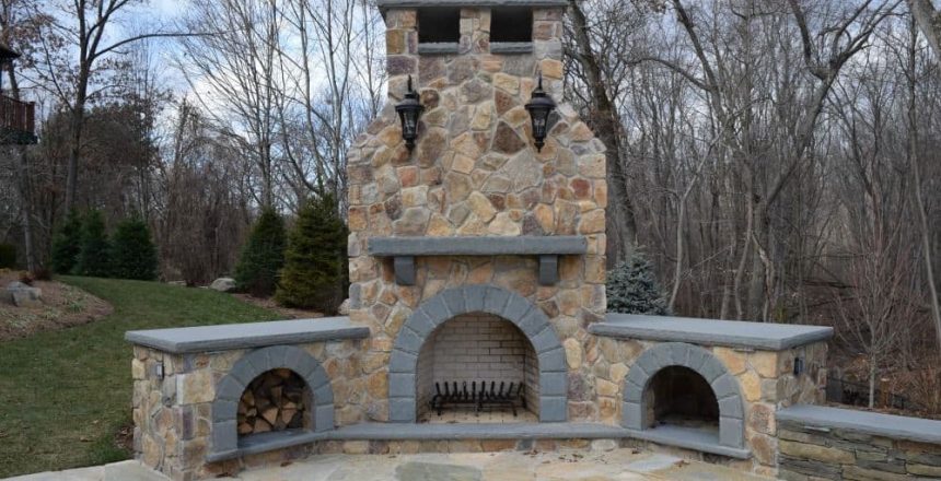 outdoor fireplace